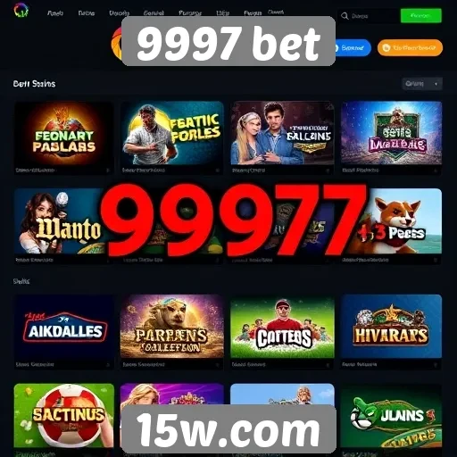 Diversidade de jogos disponíveis em 9997 bet